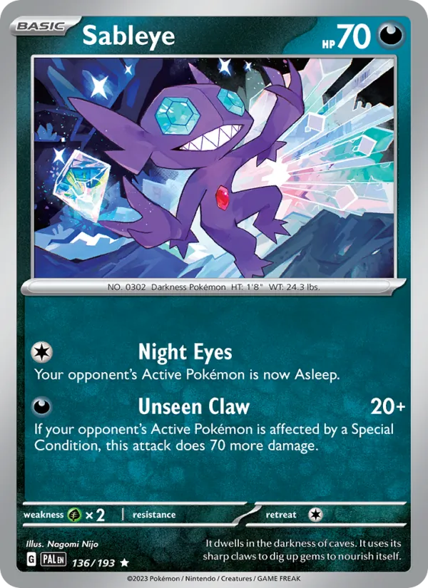 Sableye 136/193 Paldea Evolved