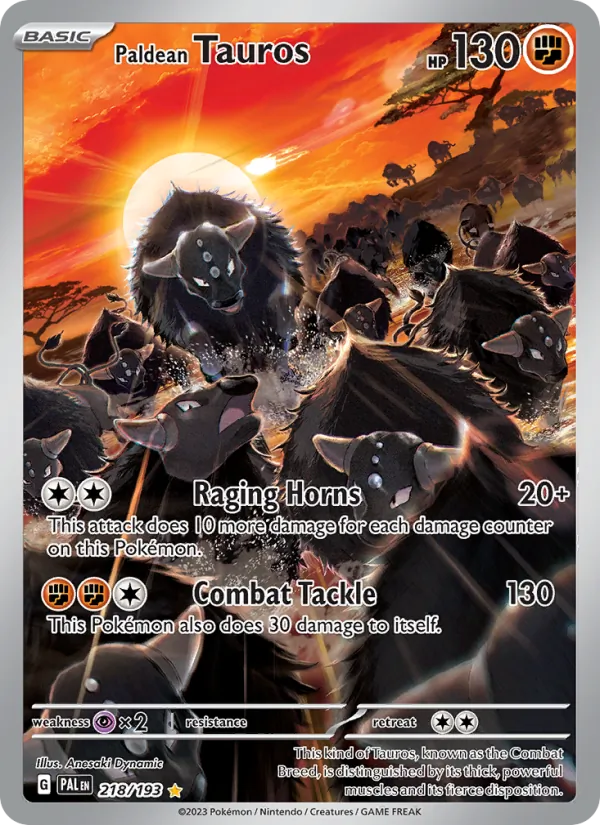 Paldean Tauros 218/193 Paldea Evolved