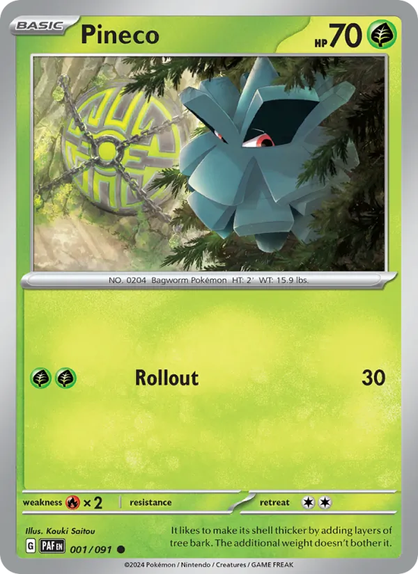 Pineco 001/91 Paldean Fates