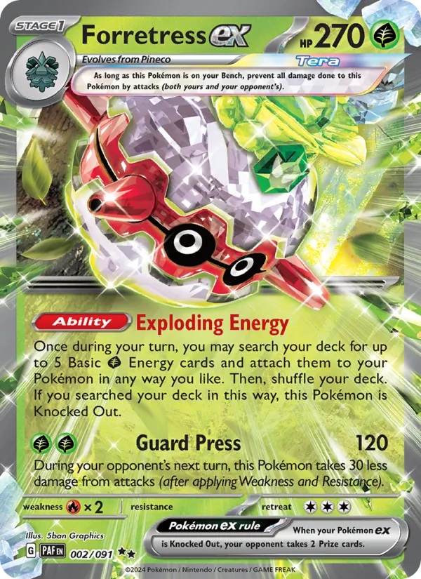 Forretress ex 002/91 Paldean Fates