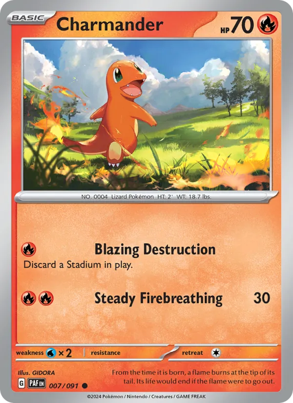 Charmander 007/91 Paldean Fates