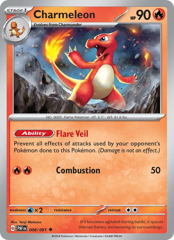 Charmeleon 008/91 Paldean Fates