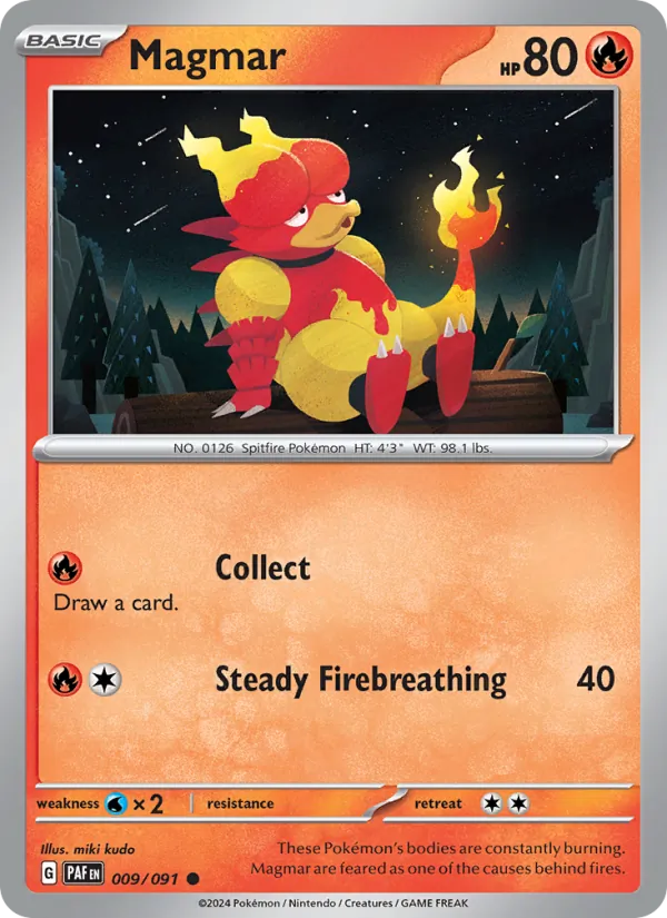 Magmar 009/91 Paldean Fates