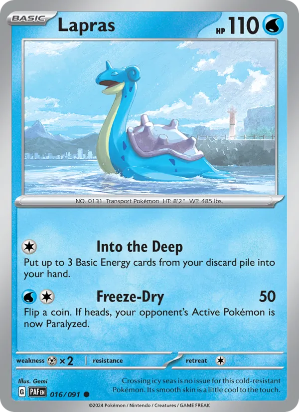 Lapras 016/91 Paldean Fates