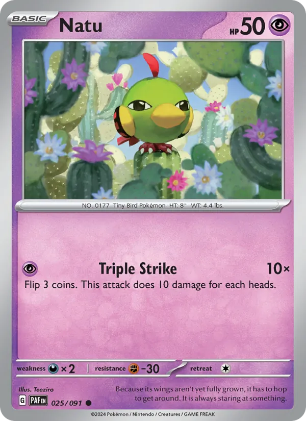 Natu 025/91 Paldean Fates