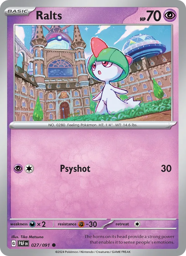 Ralts 027/91 Paldean Fates