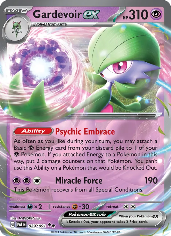 Gardevoir ex 029/91 Paldean Fates