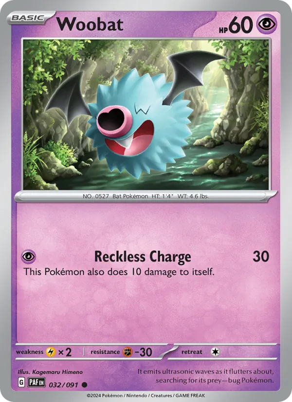 Woobat 032/91 Paldean Fates