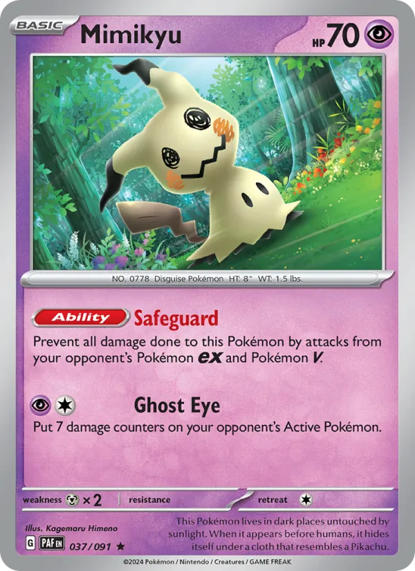 Mimikyu 037/91 Paldean Fates