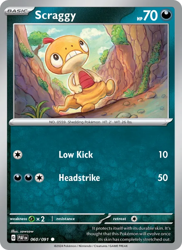 Scraggy 060/91 Paldean Fates
