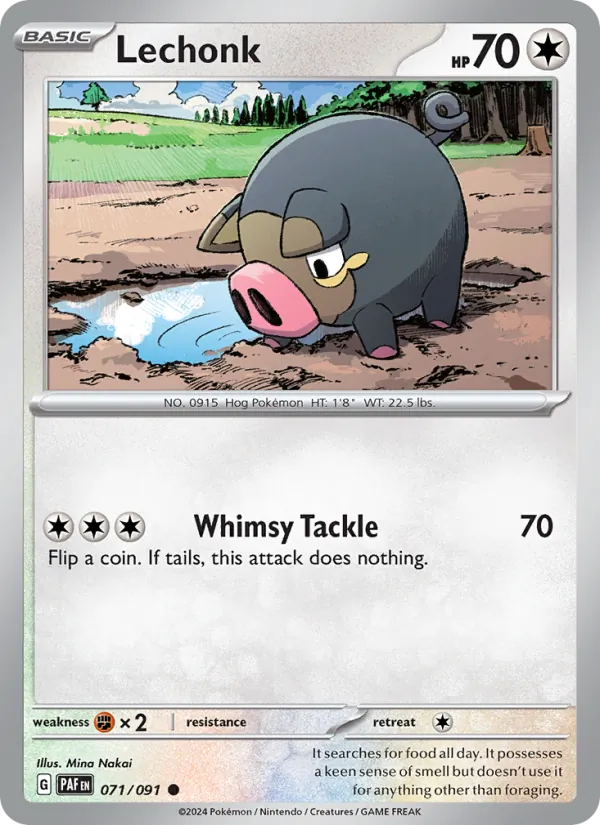 Lechonk 071/91 Paldean Fates