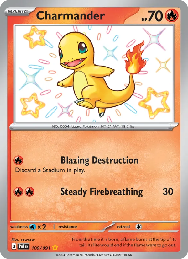 Charmander 109/91 Paldean Fates
