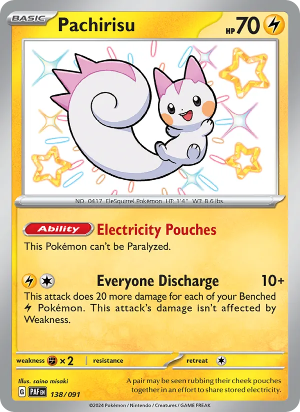 Pachirisu 138/91 Paldean Fates
