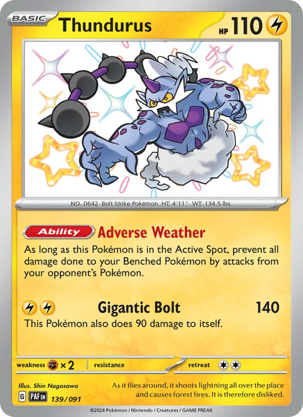 Thundurus 139/91 Paldean Fates