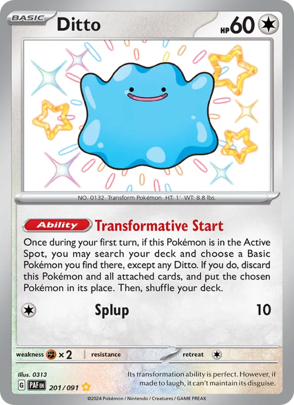 Ditto 201/91 Paldean Fates