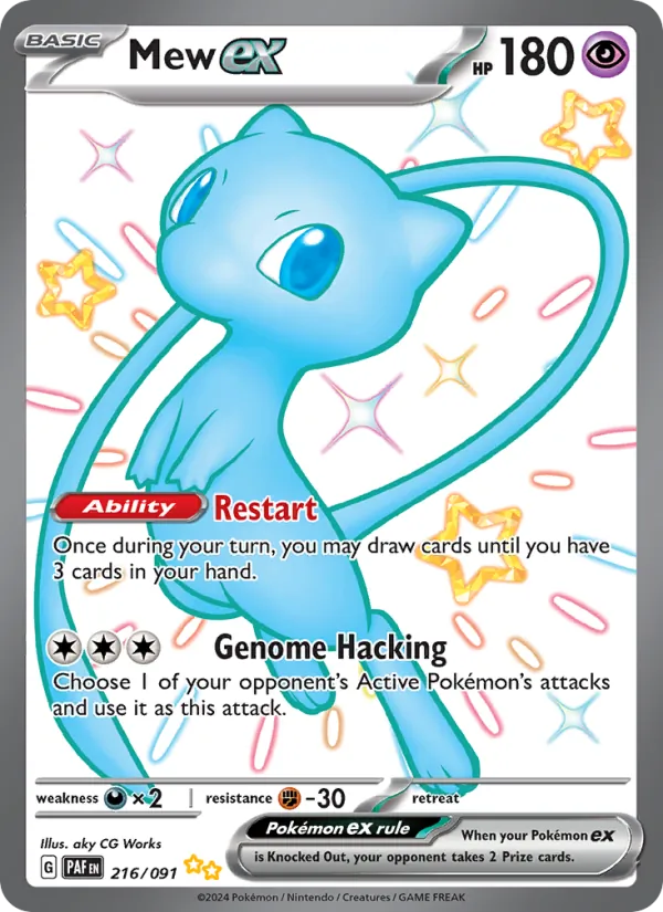 Mew ex 216/91 Paldean Fates