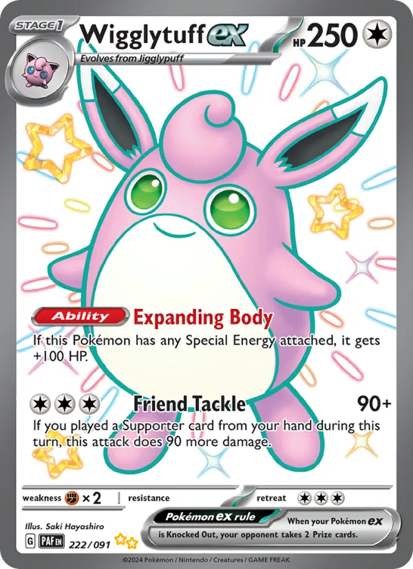 Wigglytuff ex 222/91 Paldean Fates