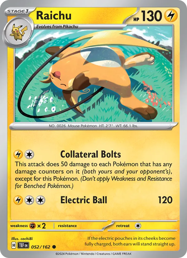 Raichu 052/162 Temporal Forces