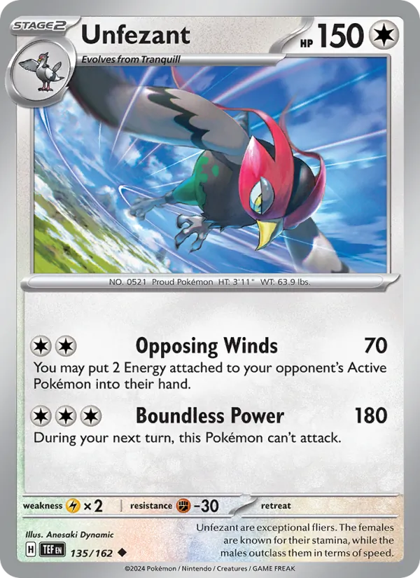 Unfezant 135/162 Temporal Forces