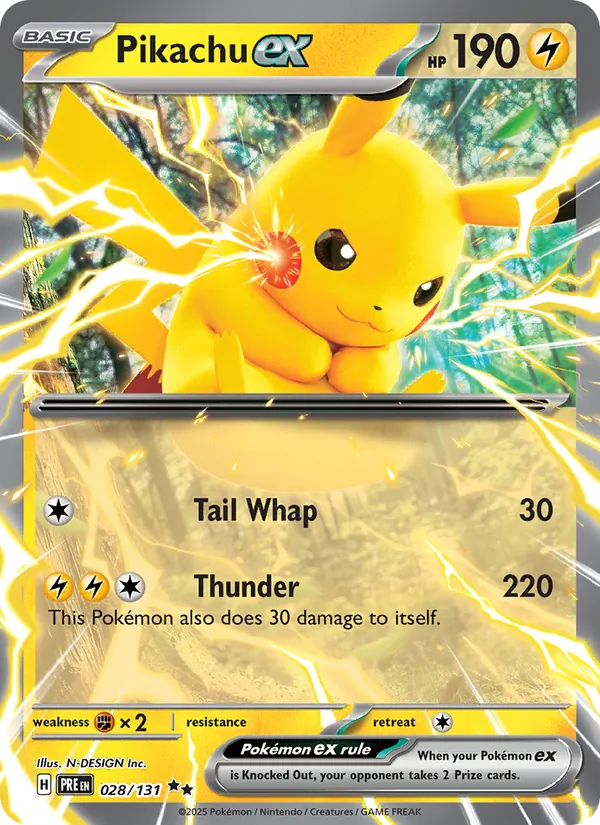 Pikachu ex 028/131 Prismatic Evolutions