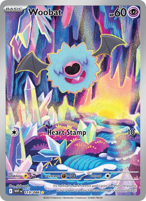 Woobat 119/86 White Flare