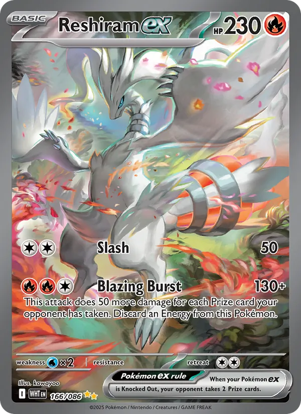 Reshiram ex 166/86 White Flare
