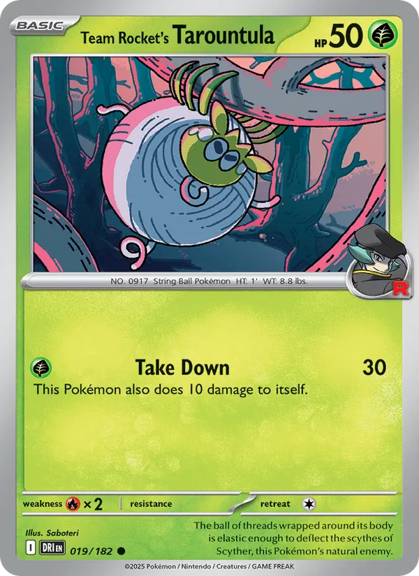 Team Rocket's Tarountula 019/182 Destined Rivals