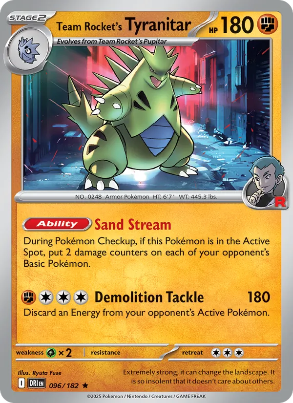 Team Rocket's Tyranitar 096/182 Destined Rivals