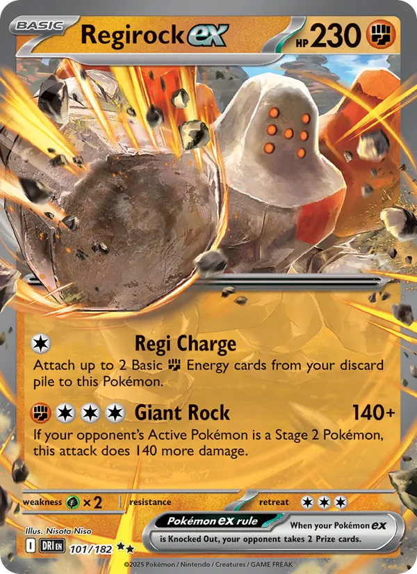 Regirock ex 101/182 Destined Rivals