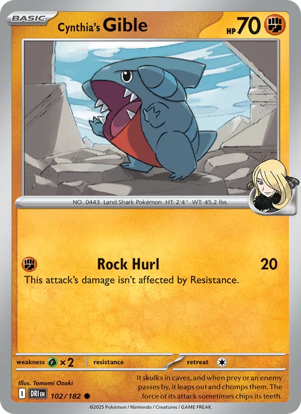 Cynthia's Gible 102/182 Destined Rivals