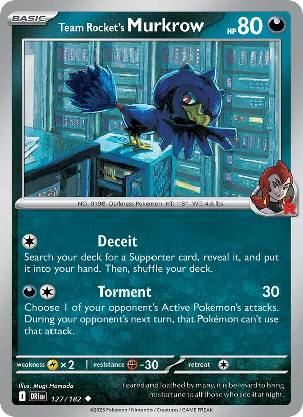 Team Rocket's Murkrow 127/182 Destined Rivals