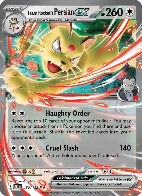 Team Rocket's Persian ex 150/182 Destined Rivals