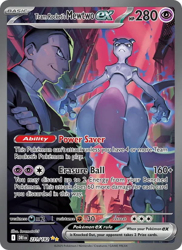 Team Rocket's Mewtwo ex 231/182 Destined Rivals