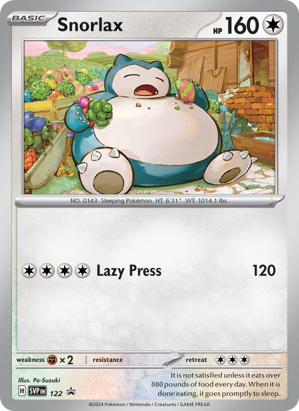 Snorlax 122/225 SVP Black Star Promos
