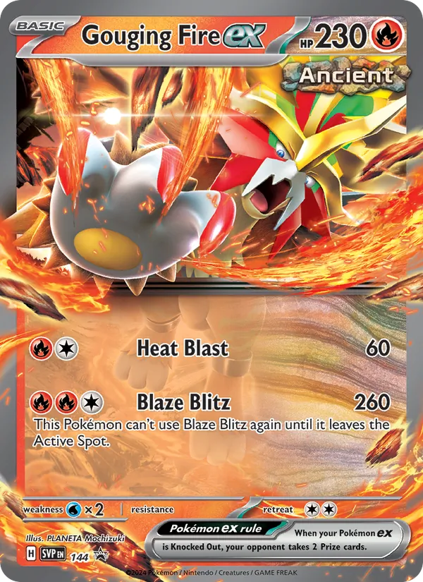 Gouging Fire ex 144/225 SVP Black Star Promos