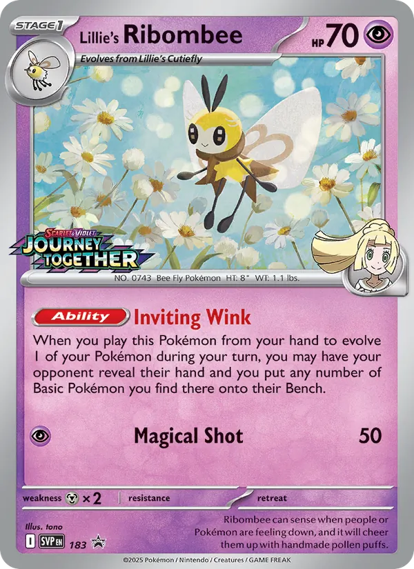 Lillie's Ribombee 183/225 SVP Black Star Promos