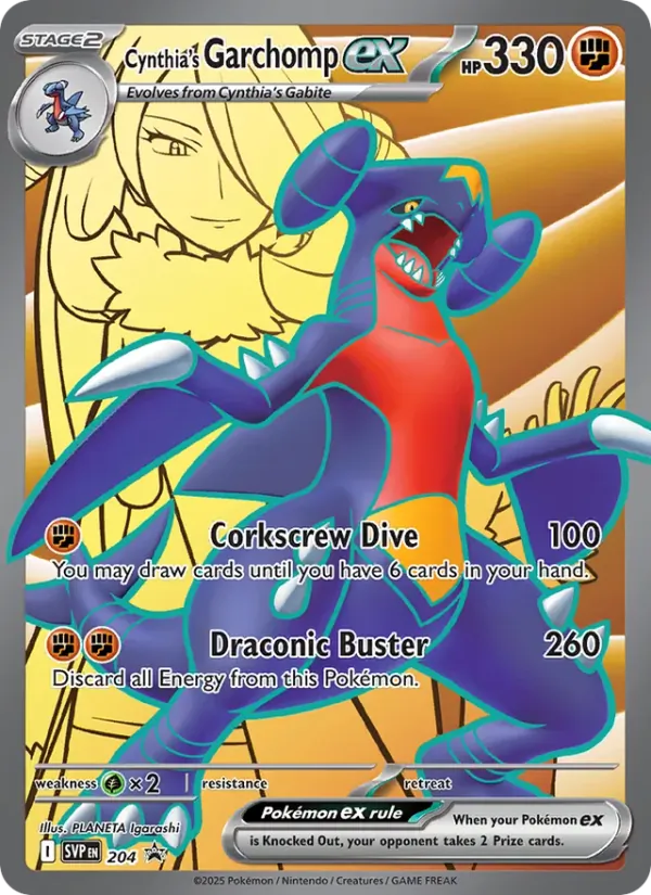 Cynthia's Garchomp ex 204/225 SVP Black Star Promos