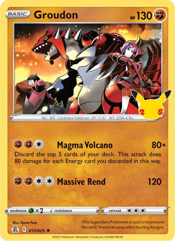 Groudon 17/25 Celebrations