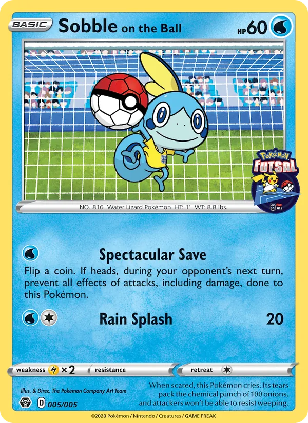 Sobble on the Ball 5/5 Pokémon Futsal 2020