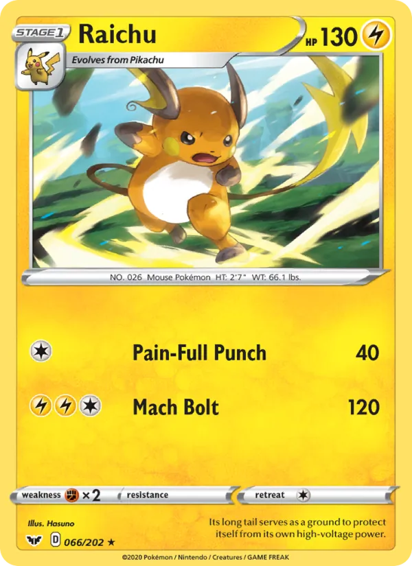 Raichu 66/202 Sword & Shield