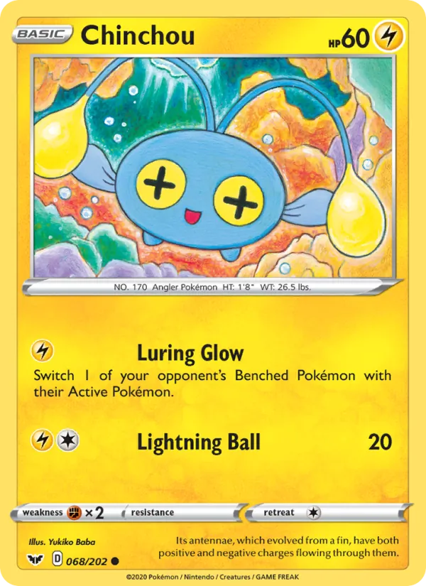 Chinchou 68/202 Sword & Shield
