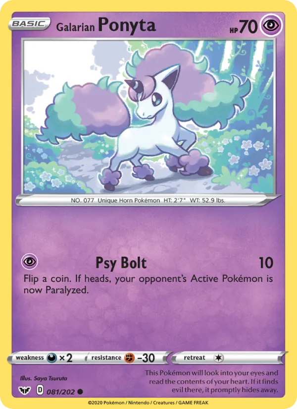 Galarian Ponyta 81/202 Sword & Shield