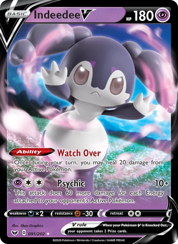 Indeedee V 91/202 Sword & Shield