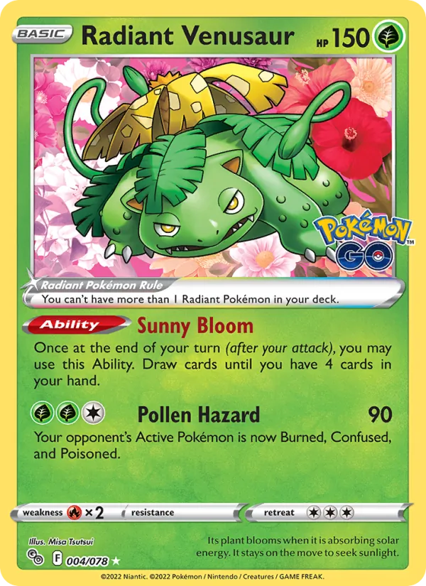Radiant Venusaur 004/78 Pokémon GO