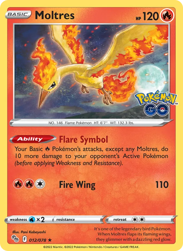 Moltres 012/78 Pokémon GO