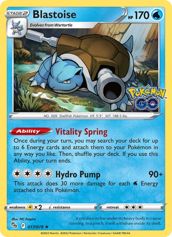 Blastoise 017/78 Pokémon GO