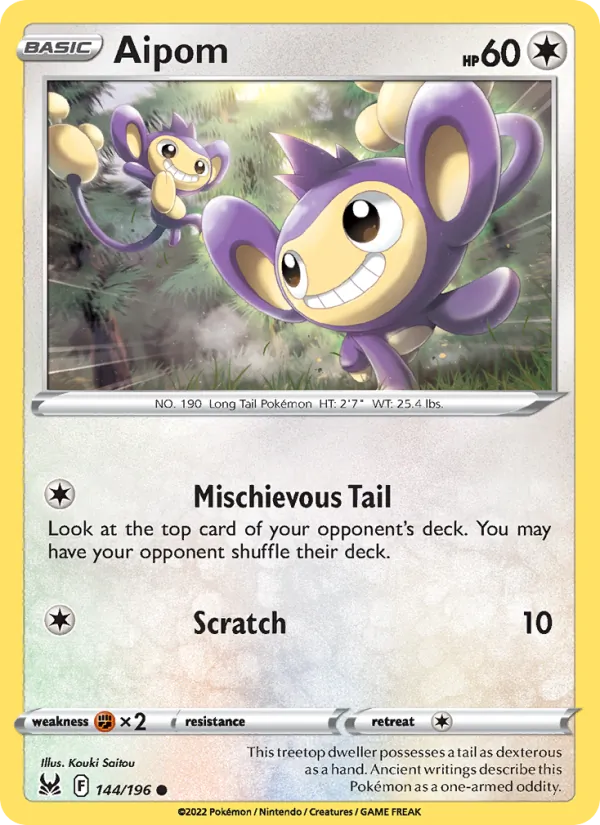 Aipom 144/196 Lost Origin