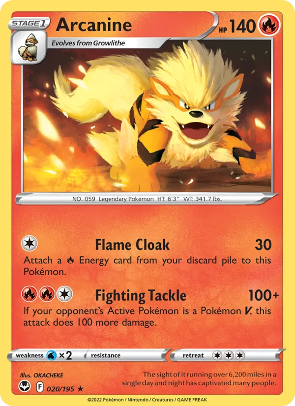 Arcanine 020/195 Silver Tempest