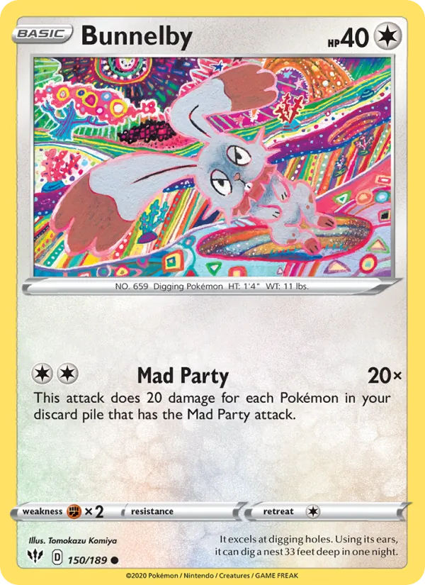 Bunnelby 150/189 Darkness Ablaze