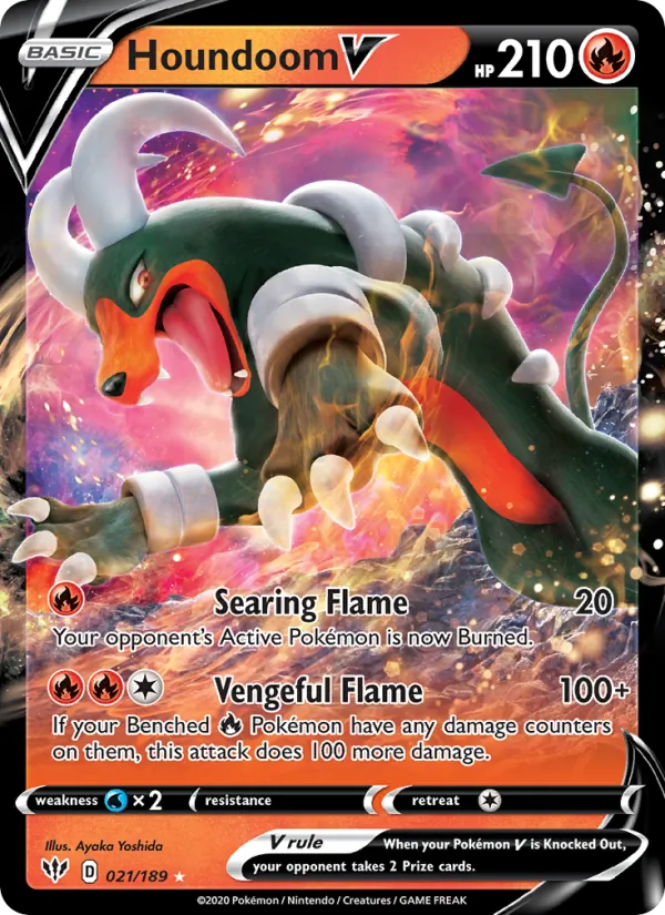 Houndoom V 21/189 Darkness Ablaze